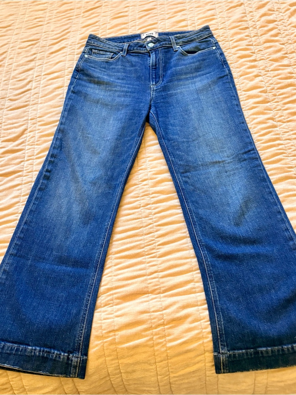 PAIGE Blue Wide-Leg Jeans
